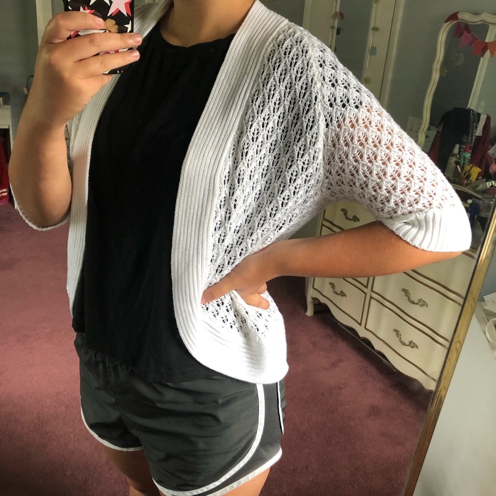 Liz Claiborne white cardigan